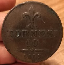 Moneta tornesi 1859 usato  Olbia