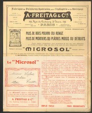 Usado, PARIS (X° Arrt) USINE de PEINTURE & VERNIS Microsol "A. FREITAG & Cie" en 1909 comprar usado  Enviando para Brazil