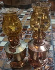Mini lanternas vintage cor âmbar vidro, bronze e prata estilo comprar usado  Enviando para Brazil