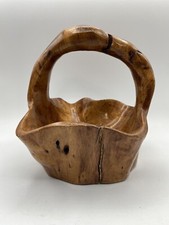 hand basket carved wood for sale  Elrod