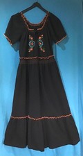 Vintage embroidered black for sale  SURBITON