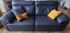 Ledersofa sitzer schwarz gebraucht kaufen  Laichingen