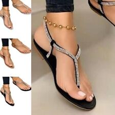 Sandálias tanga feminina verão sandália plana moda feminina sapatos de praia festa comprar usado  Enviando para Brazil