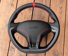 Volante NUOVA PELLE per Ligier JS 50 Sport JS 60 Carbon Trim Red Stitch comprar usado  Enviando para Brazil