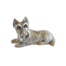 Solid silver yorkie for sale  POTTERS BAR