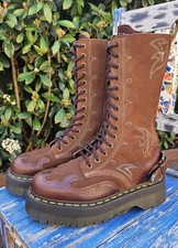 Usado, Botas plataforma Dr Martens 1B99 couro gótico americano panturrilha média Reino Unido 6 UE 39 EUA 8 comprar usado  Enviando para Brazil