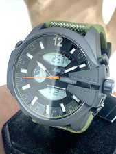 Relógio masculino Diesel DZ4549 quartzo mostrador preto analógico digital pulseira de borracha verde comprar usado  Enviando para Brazil