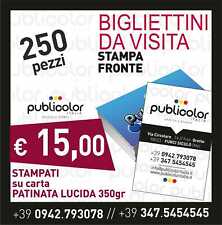 250 bigliettini visita usato  Furci Siculo