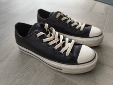 Black leather converse for sale  BURY ST. EDMUNDS
