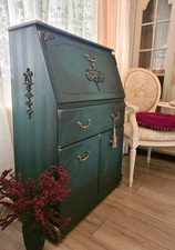 Blue wooden bureau for sale Blue wooden bureau for sale  NORTHAMPTON