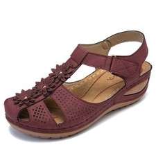 Sandálias anabela femininas confortáveis biqueira fechada mulas chinelos de verão sapatos baixos plus size comprar usado  Enviando para Brazil