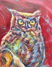 Tableau hibou oiseau d'occasion  Foix