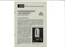 Aeg betriebsanweisung kochendw gebraucht kaufen  Wilhelmsthal