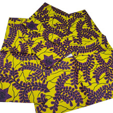 Conjunto de guardanapo de tecido com estampa africana roxo limão 5 peças quadrados de pano ~14" quadrados comprar usado  Enviando para Brazil