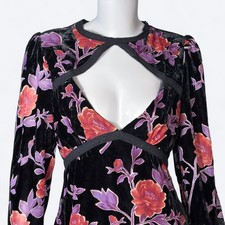 Vestido feminino Forever 21 Burnout veludo recorte M caprichoso fada grunge Y2K , usado comprar usado  Enviando para Brazil