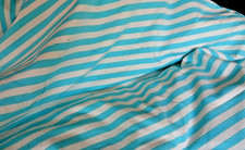 Turquoise white stripe for sale  ESHER