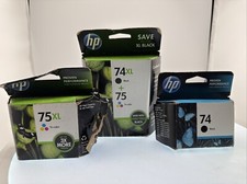 Usado, 3 pacotes de cartucho de tinta preta original do fabricante HP 74 e 75 OfficeJet expiram 2015 comprar usado Usado, 3 pacotes de cartucho de tinta preta original do fabricante HP 74 e 75 OfficeJet expiram 2015 comprar usado  Enviando para Brazil