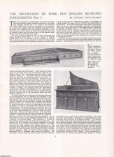 THE DECORATION OF SOME OLD ENGLISH KEYBOARD INSTRUMENTS. AN ORIGINAL ARTICLE FRO segunda mano  Embacar hacia Mexico