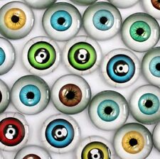 10 cabochões globo ocular humano cabochão de vidro redondo misto olho plano todos os tamanhos Reino Unido comprar usado  Enviando para Brazil