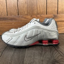 Nike Shox R4 2018 Masculino Tamanho 5 Prata Metálica Branco Cometa Vermelho BV1111-100 Y2K Antigo, usado comprar usado  Enviando para Brazil