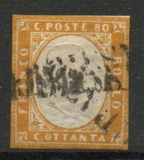 1861 sardegna n.17c usato  Solza