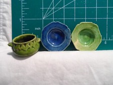 Miniaturas vintage para casa de bonecas verde azul vaso prato cerâmica decoração diorama 1:12 comprar usado  Enviando para Brazil