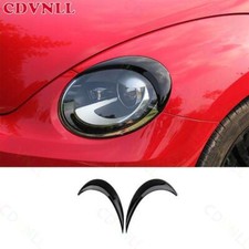 Para Volkswagen Beetle 2013-2019 farol preto brilhante abajur sobrancelha tira acabamento comprar usado  Enviando para Brazil
