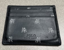 Carteira masculina slim business Polo Ralph Lauren Bulldog couro preto porta-cartões comprar usado  Enviando para Brazil