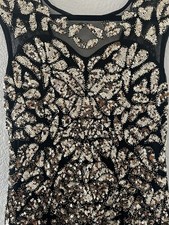 Vestido de noite lantejoulas dourado e preto tamanho M médio década de 1920 festa de gala comprar usado  Enviando para Brazil