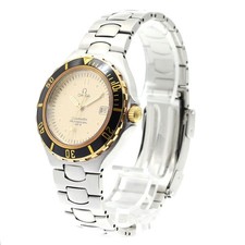 Moldura de quartzo masculina OMEGA Seamaster 200m data YG #C2631 comprar usado  Enviando para Brazil