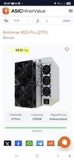 Anminer KS5 pro 21TH Kaspa, Bitmain KHeavyHash kein IceRiver, Gebraucht wie NEU, usado comprar usado  Enviando para Brazil