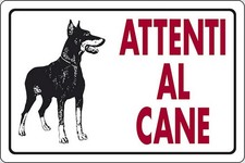 Cartello attenti cane usato  Italia