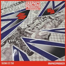 Suzuki LTZ250 Adesivos Adesivos Réplica Conjunto Completo Gráficos Branco ATUALIZADO comprar usado  Enviando para Brazil