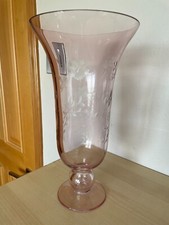 Tall etched pink for sale  ABERDEEN
