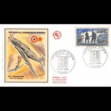 Fdc soie escadrille d'occasion Fdc soie escadrille d'occasion  Crécy-la-Chapelle