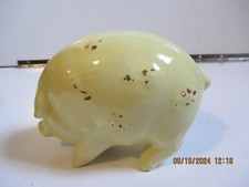 COFRINHO VINTAGE AMARELO PORCO CERÂMICA 4" ALTURA 6" COMPRIMENTO, usado comprar usado  Enviando para Brazil