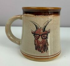 Usado, Caneca de Café Mud Love EUA Cerâmica Billy Goat Usando Copos Marrom Boho 3,75" RARA comprar usado  Enviando para Brazil