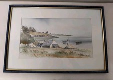 Aquarelle paysage bretagne d'occasion  Saint-Julien-de-Vouvantes