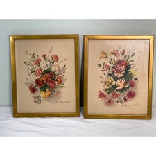 Vtg floral litho for sale  Mount Airy