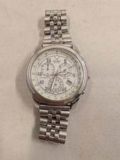 Usado, Relógio masculino Citizen Eco-Drive cronógrafo H500-S028642 WR100 pulseira prata 20 mm comprar usado  Enviando para Brazil