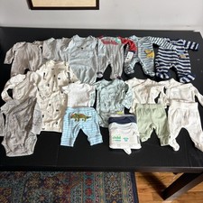 Lote de Roupas PREEMIE Bebê Menino Vestidos de Uma Peça Bodysuits Calças Carters Gerber comprar usado  Enviando para Brazil