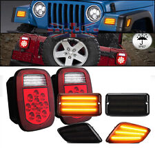 Usado, Kit de lâmpada de seta frontal/para-choque lanterna traseira LED para Jeep Wrangler TJ 97-06 comprar usado  Enviando para Brazil