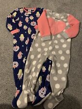 Girls fleece sleepsuits for sale  NORWICH