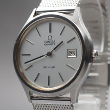 Nova Bateria Vintage OMEGA Deville Quartzo Cal.1325 Prata Data Relógio Masculino 35mm comprar usado  Enviando para Brazil