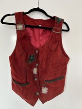 Suede red waistcoat for sale  RUSHDEN