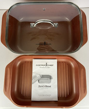 Copper Chef Wonder Cooker XL assador grelha panela com tampa de vidro e manual do proprietário comprar usado  Enviando para Brazil