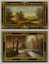 Armand Lacour (1910-1970) ARTPRICE Krajobrazy (zestaw 2 sztuki), podpisany olejem na sprzedaż  PL