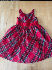 Vestido de férias xadrez vermelho Janie and Jack com lindo detalhe de laço. Tamanho 6 anos. comprar usado  Enviando para Brazil