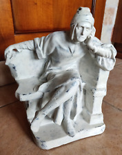 Scultura in gesso "Dante pensieroso" 27 x 23 cm comprar usado  Enviando para Brazil