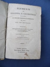 Brunacci elementi algebra usato  Napoli